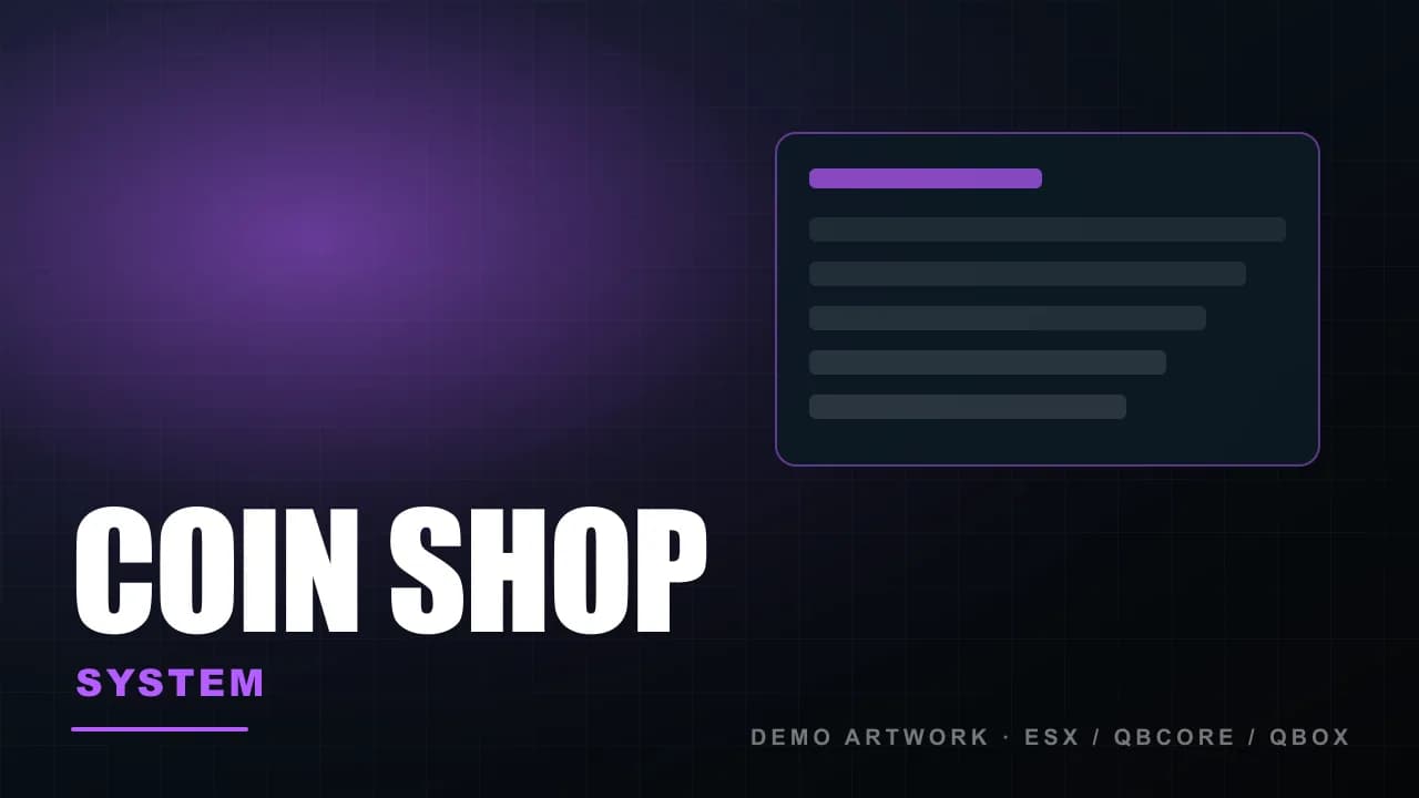Coin Shop System