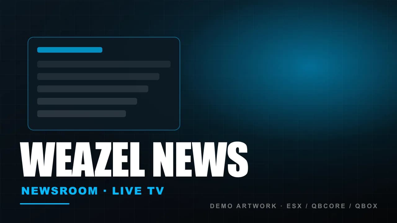 Weazel News — Complete Newsroom, Live TV & Newspaper System