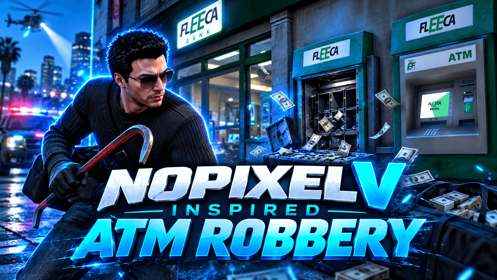 NoPixel V Inspired ATM Robbery | Crowbar, Rip It Open & Grab The Cash