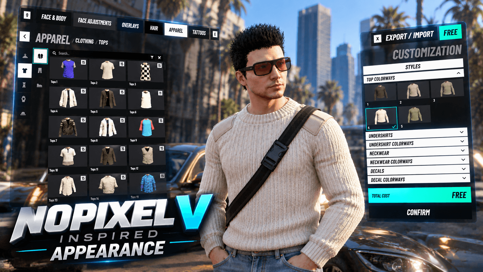 NoPixel V Inspired Illenium Appearance | Character Creator + Clothing Shops